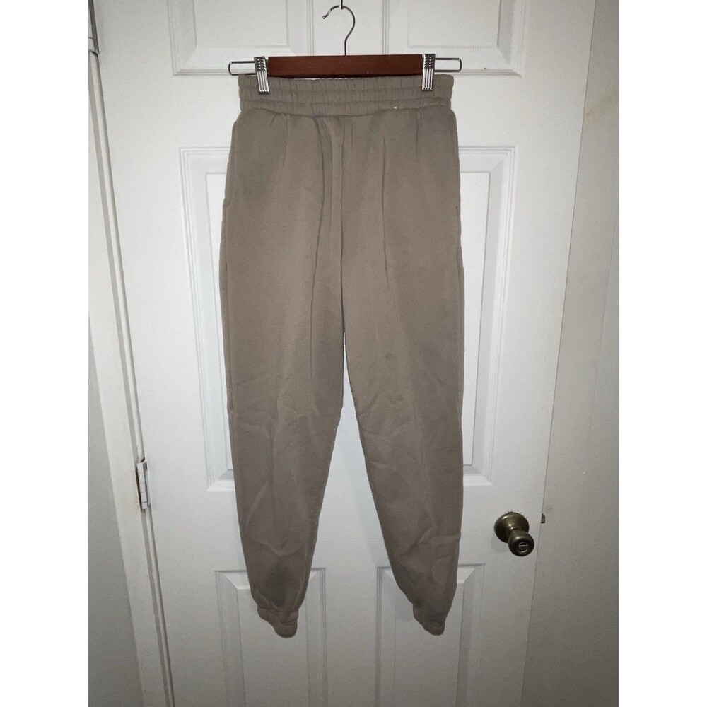 Sugarkiss Women’s Sweat Jogger Pants Size Med Taupe Light Brown